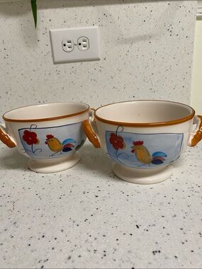 Set of 2, California Pantry, 16oz., cereal/soup/icecream, ceramic bowls.